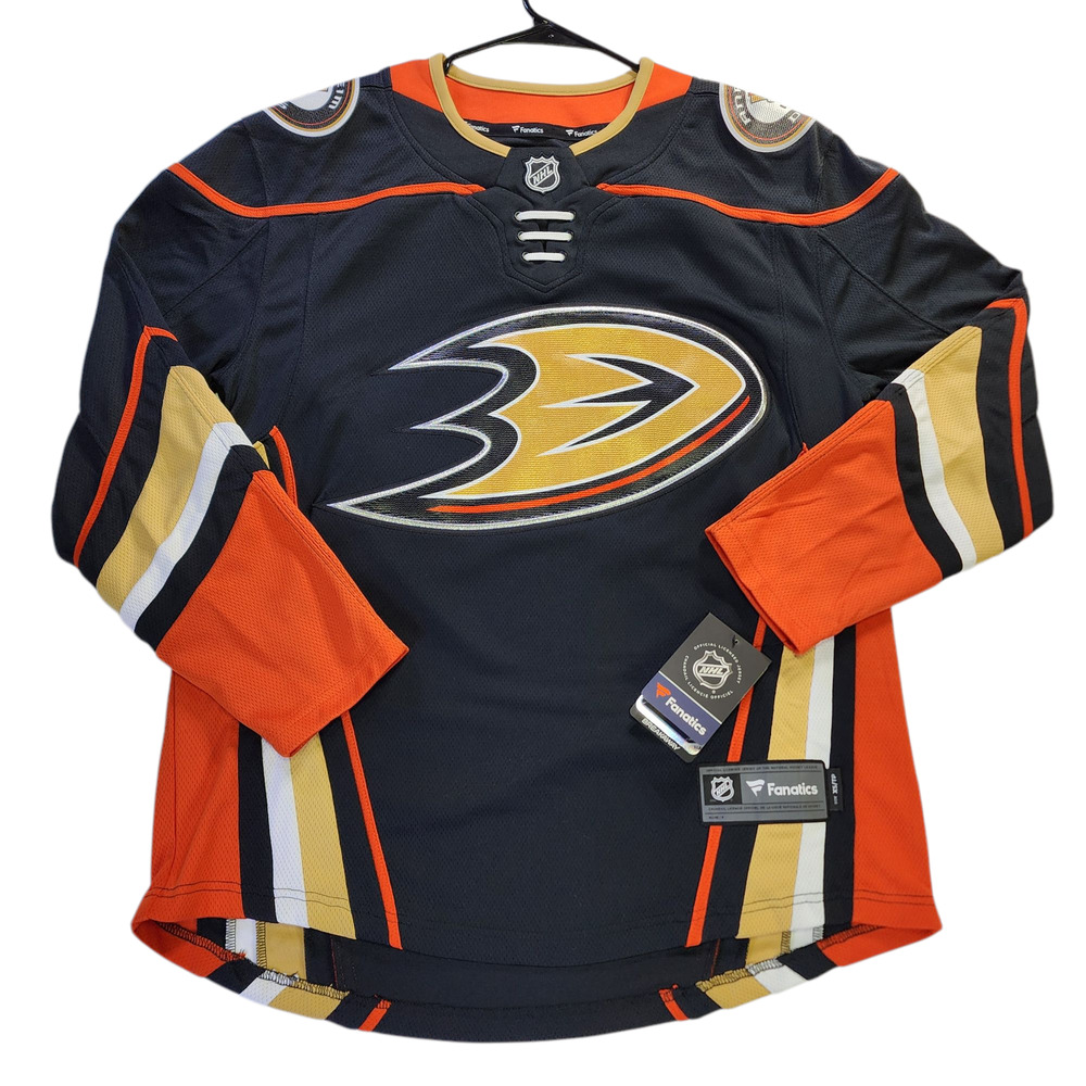 MSRP $139 Anaheim Ducks NHL Hockey Jersey Fanatics Breakaway Mens XS  Black